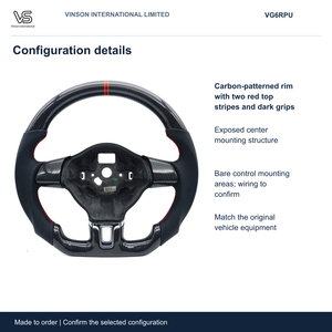 พวงมาลัยคาร์บอนลาย PU สำหรับรถยนต์ Volkswagen Golf รุ่น Open Center Selected Configuration VG6RPU - Product Image 2