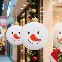 Joyee En gros, Ornement de Noël gonflable en PVC en forme de bonhomme de neige, visage de neige, pour intérieur, extérieur, maison, jardin, fête de fin d'année