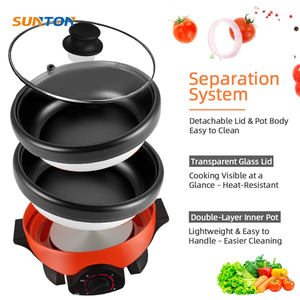 Poêle électrique multifonction ronde SUNTON personnalisable pour cuisine commerciale et restaurant, vente en gros - Product Image 3