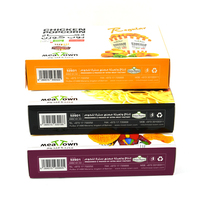 Boîte d'emballage personnalisée en papier d'art pliable pour fruits de mer, céréales, hamburgers congelés, aliments surgelés