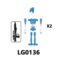 LG1019 Battle Droid Space Wars Combat Robot Juguetes Mini DIY Hadiah Koleksi Edukatif Rakit Set Blok Bangunan Mainan Anak