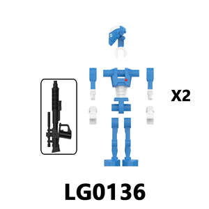 LG1019 Battle <span class=keywords><strong>Droid</strong></span> Space Wars Combat Robot Juguetes Mini DIY Hadiah Koleksi Edukatif Rakit Set Blok Bangunan Mainan Anak - Product Image 4