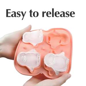 Vente chaude 4 grilles 3D pingouin Silicone moule à glaçons conception animale mignonne pour congelé whisky thé chocolat glaçon outils - Product Image 4