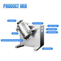 Agitateur automatique multidirectionnel à grande vitesse pour la mélange de produits chimiques, alimentaires, de café et de poudres sèches, capacité de 50 L, moteur de 0,75 kW