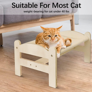 Muebles modernos Cama elevada para gatos de interior Cama para gatos de <span class=keywords><strong>madera</strong></span> hecha a mano - Product Image 3