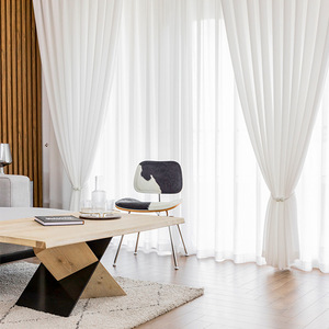 Rideau de fenêtre moderne en gaze unie XinLan pour salon et chambre à coucher (vente en gros) - Product Image 2