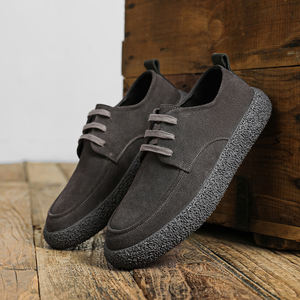 รองเท้าโลฟเฟอร์หนังแท้ทำมือ รองเท้าแบบสวมลำลอง รองเท้าขับรถสบายๆ รองเท้าทรงเรือ แฟชั่นผู้ชาย รองเท้าหนังกลับ - Product Image 1