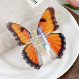 Pinza de Pelo Estilo Francés con Diseño de Mariposa, Multicolor, con Estampados de Animales, Accesorios de Moda para el Cabello de Primavera/Verano para Mujeres y Adolescentes - Product Image 5