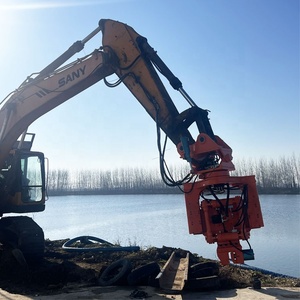 KS40 사이드 그립 바이브로 해머 파일 드라이버 유압 고주파 굴삭기 장착 파일 드릴링 머신 건설 작업용 - Product Image 4