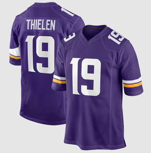 Maillot de football américain style Minnesota Vikings brodé en gros # 18 Jefferson # 9 McCarthy # 22 Smith - Product Image 3