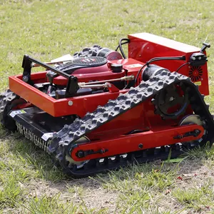 Rubber Crawler Robot Gasoline Self Propelled Garden Remote Control Lawn Mower HT550