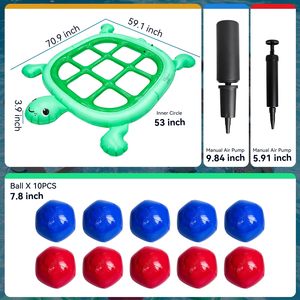 Juego de Piscina Inflable Tic Tac Toe en Oferta, Juguete Flotante Gigante para Piscina con 10 Pelotas, PVC Premium, para Fiestas de Verano al Aire Libre, en la Playa o el Lago - Product Image 5
