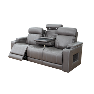 लक्जरी घर फर्नीचर सोफे रहने वाले कमरे जानवर वास्तविक चमड़े 3 सीटर पावर इलेक्ट्रिक रिक्लेयर सोफा सेट - Product Image 1