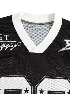 وصل حديثًا شبكة برقبة v-number Stars طباعة قميص بيسبول أنيق للرجال جيد التهوية رياضات عالية الجودة - Product Image 3