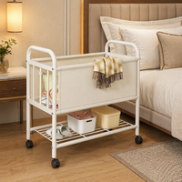 Panier à linge de luxe en métal et cuir pour salon, grande capacité, avec roulettes