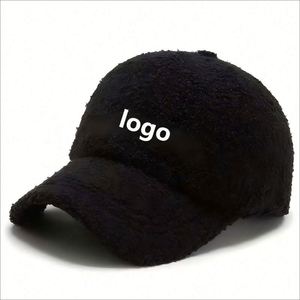 <b>Winter</b> <b>Man</b> Women Lamb Wool Solid Color Warm Baseball <b>Cap</b> <b>for</b> Outdoor Travel - Product Image 3