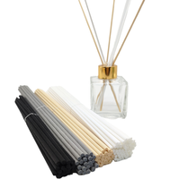 Bâtonnets diffuseurs d'arômes noirs en fibre de 3mm, 4mm, 5mm, 28cm, 30cm, 35cm, 40cm, 45cm, 50cm – Recharges de parfum et d'huiles essentielles – Bâtonnets en roseau noirs