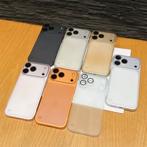 Hard Pc Magnetic Phone case for iphone 17 Pro Max Matte for iphone 17 Frameless Tpu Bumper with Glass <b>Lens</b> <b>Protector</b> case - Product Image 2