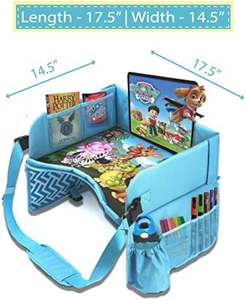 Mesa Plegable para Asiento de Coche para Niños Pequeños, Organizador Portátil Impermeable para Bebés, Bandeja de Actividades para Niños para Viajes en Coche - Product Image 5