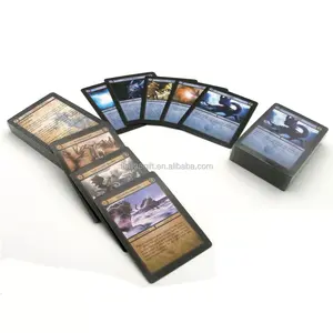 Пользовательская черная коллекция волшебных карт игра голографические бизнес торговые бумажные карты