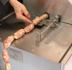 Máquina automática de doble corte para hacer salchichas, máquina para cortar salchichas