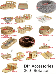 Árbol para Gatos Grande de Piso a Techo Ajustable, Rascador de Sisal de Madera, Mueble Duradero para Gatos, Árbol para Gatos de Interior para Escalar - Product Image 6