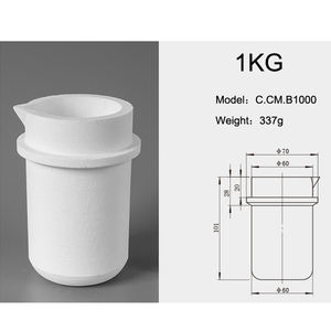 Crisol de Cerámica de Sílice Fundida de Cuarzo de Alta Pureza de 1 kg, 2 kg, 3 kg, 4 kg para Fundir Oro - Product Image 3