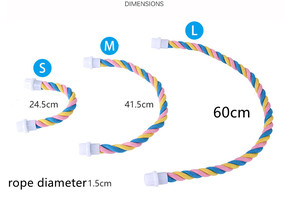 <span class=keywords><strong>Pet</strong></span> parrot Supplies <span class=keywords><strong>Bird</strong></span> Rope Perches pesce persico giocattoli pappagallo per Rope Bungee <span class=keywords><strong>Bird</strong></span> chew Toy - Product Image 2