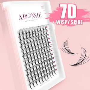 Наращивание ресниц Abonnie: готовые пучки с тонким основанием, 3D, 5D, 7D, 9D, с широким кончиком, 0.07, длинный стебель - Product Image 2