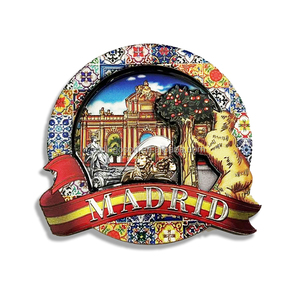 Madrid Souvenir Kühlschrankmagnet 8x7,5cm - 2D Acryl Magnet Spanien