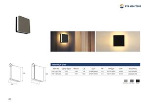 Plafonnier LED carré d'extérieur, éclairage de jardin, éclairage intérieur/extérieur, fabricant <span class=keywords><strong>professionnel</strong></span> SYA-B-1321 - Product Image 2