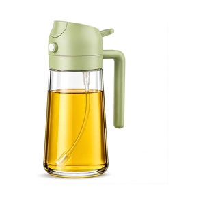 Nouveaux outils, flacon pulvérisateur d'huile d'olive 2 en 1 de 470 ml, flacon pulvérisateur d'huile en verre de qualité supérieure, pulvérisateur d'huile pour la cuisine - Product Image 1