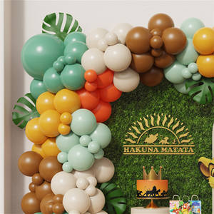 ชุดตกแต่งงานปาร์ตี้วันเกิด/งานเลี้ยงฉลองทารก ลายสัตว์ป่า 156 ชิ้น ชุดลูกโป่งลาเท็กซ์แบบใช้แล้วทิ้ง ธีมไลอ้อนคิง ชุดทำซุ้มลูกโป่ง ซิมบ้า สีเขียว - Product Image 3