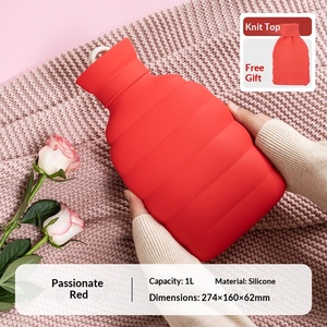 Nouvelle bouillotte en silicone <span class=keywords><strong>de</strong></span> 1 <span class=keywords><strong>L</strong></span> <span class=keywords><strong>de</strong></span> qualité alimentaire <span class=keywords><strong>pour</strong></span> le ventre, chauffe-bébé, grande capacité, design moderne et simple, <span class=keywords><strong>pour</strong></span> les étudiants, à emporter - Product Image 6