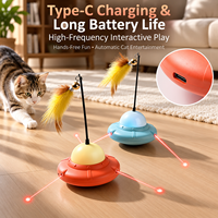 Jouet interactif automatique pour chat avec lumière laser et plume, jouet intelligent pour chat d'intérieur