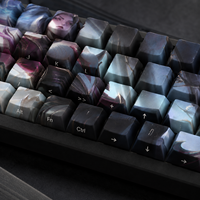 LOL Prestige Coven Akali 68 Key Custom PBT Dye Sublimation Side Printed Keycaps Cherry Profile Keyboard Set