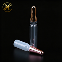 Vente en gros de flacons cylindriques vides en PETG de 15 ml et 25 ml avec bille roulante en acier PP pour parfum et soins de la peau, étiquette privée