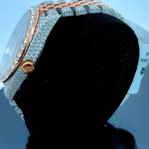 Nuovo arrivo Hip Hop Moissanite orologio personalizzato di alta qualità stile Hip Hop orologio di lusso di marca orologio con Moissanite - Product Image 4