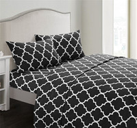Parure de lit douillette en polyester brossé – Motif imprimé, finition peau de pêche, qualité hôtelière, certifiée OEKO-TEX, personnalisable, style moderne