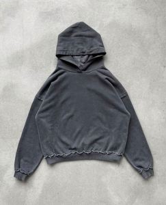 Sweat à capuche unisexe surdimensionné en molleton de coton délavé, brodé, de haute qualité, pour le printemps - Product Image 5