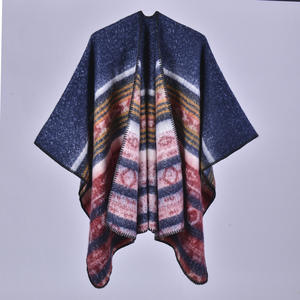 Môi Trường Thân Thiện Với Môi Mùa Đông Double-Side Phụ Nữ Pashmina Khăn Choàng Cashmere Ponchos Cho Phụ Nữ Vòng Sợi Thêm Ấm Áo Choàng Đế - Product Image 2