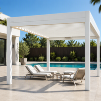 Pergola en aluminium Sweet Home, pergola bioclimatique motorisée, gazebo électrique, jardinage écologique, imperméable, balcon, terrasse
