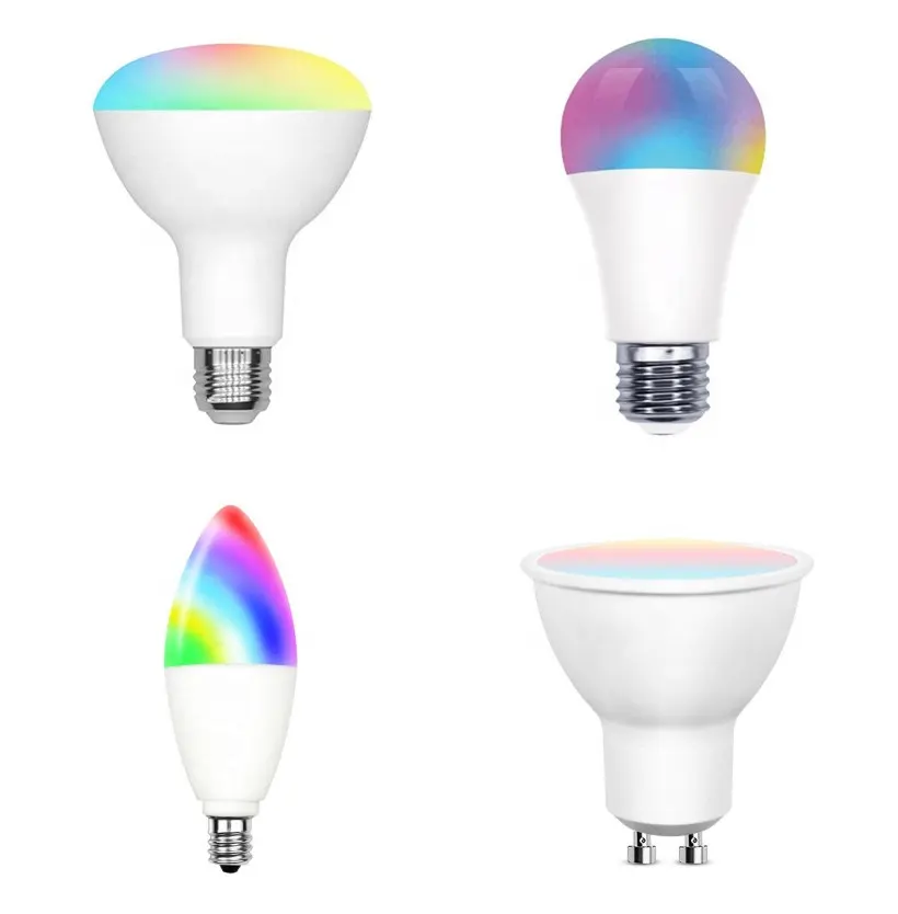 RGB Tu Ya умные светодиодные лампы с Wi-Fi динамиком, 4,0 Диммируемые разноцветные светодиодные лампы с изменением цвета