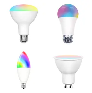 RGB Tu יה הנורה חכם LED נורות אורות עם WIfi רמקול 4.0 Dimmable בשלל צבעים צבע שינוי LED אורות