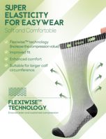 Chaussettes de compression en viscose de bambou avec logo personnalisé, 15-20 mmHg, antidérapantes, respirantes, de qualité supérieure, pour femmes enceintes et infirmières