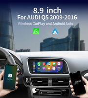 Autoradio tactile sans fil CarPlay avec écran tactile, système Linux Navi, lecteur multimédia pour Audi Q5 2009-2016