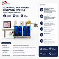 Machine automatique de fabrication et d'emballage de masques oculaires en tissu non tissé, modèle HY-220, en acier inoxydable 304, pour pansements thermiques, la plus vendue