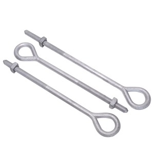 Quan Pham Boulon à œil ovale en acier 3/4'' x 6'' avec écrou carré, galvanisé à chaud, pour tirage, terminaison et fixation de cosses - Product Image 6