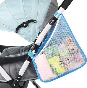 Organizador de malla para cochecito con correa lateral, bolsa colgante de almacenamiento ajustable para manillar, accesorios para cochecito - Product Image 2