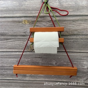 En stock : Porte-mouchoirs en bois de style japonais et coréen pour le camping en plein air, boîte à mouchoirs/rouleau suspendu sans perçage. - Product Image 2